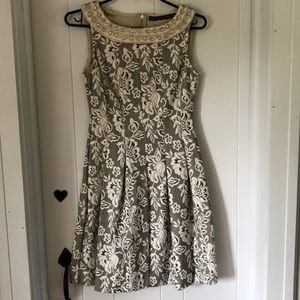 Zara brocade dress with rhinestone detail
